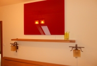 DIGELHEAT Infrapanel - červené dekoračné sklo (spálňa) - byt Liptovský Hrádok